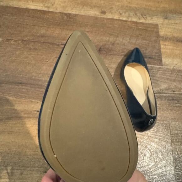 Cole Haan Prieta Pump II Heels 6B Blue Pointed Toe Patent Leather Wedding READ - Picture 7 of 11